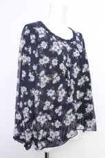 画像3: axes femme / シフォン花柄カットソー  紺 S-26-05-18-024-AX-TO-AS-ZS (3)
