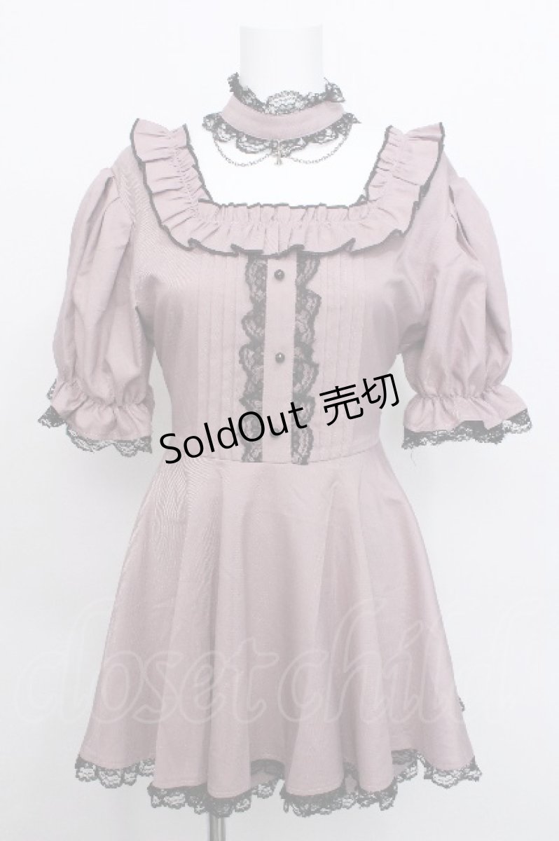 画像1: Manon Mimie / Gothic Chokerオールインワン  ピンク S-26-05-19-035-LO-OP-AS-ZS (1)