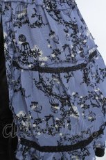 画像5: axes femme / バードケージ柄シフォンシャーリングワンピース  ブルー S-26-05-19-039-AX-OP-AS-ZS (5)