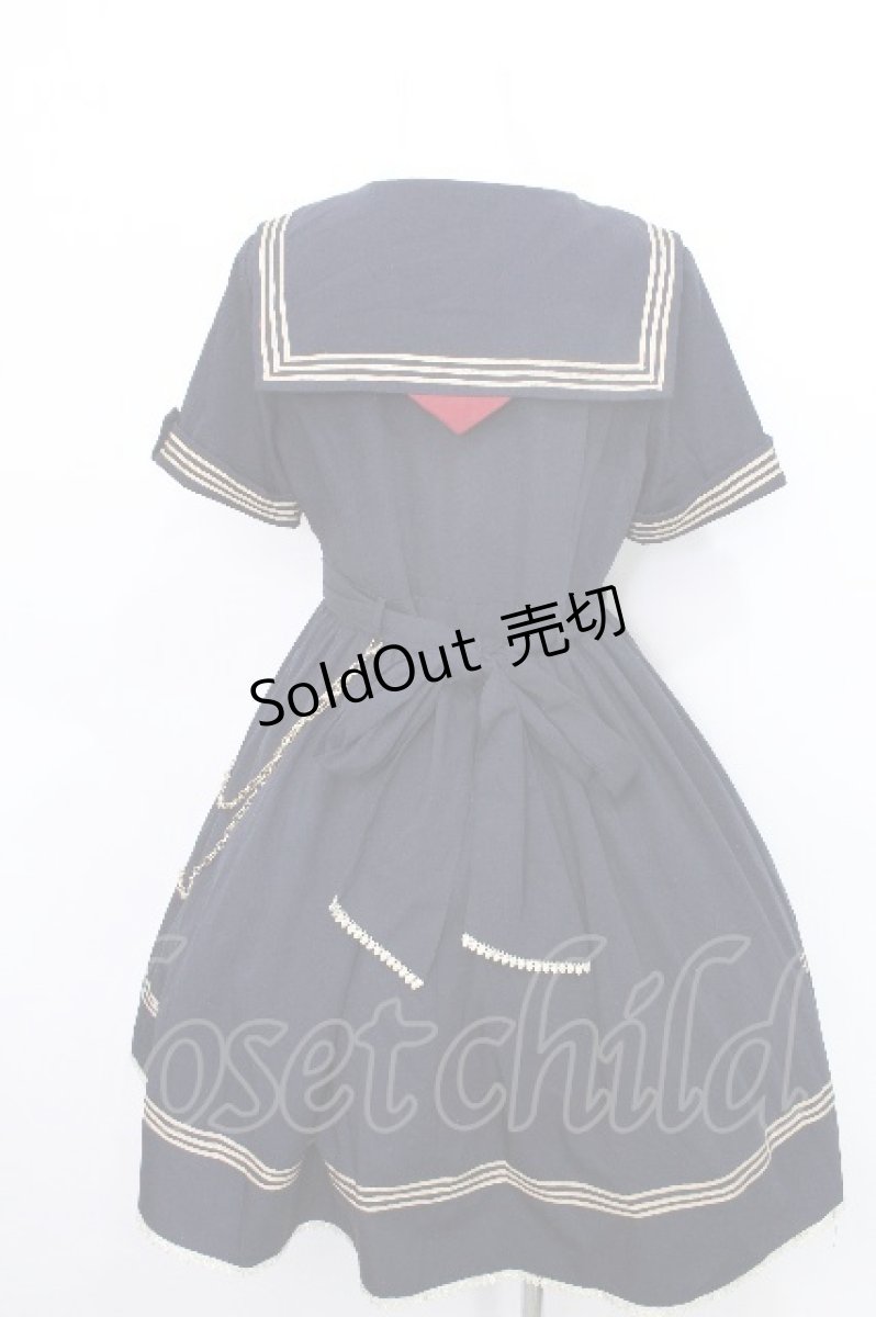 画像2: To Alice / 海軍風ワンピース M 紺 S-26-05-19-041-LO-CO-HR-ZS (2)