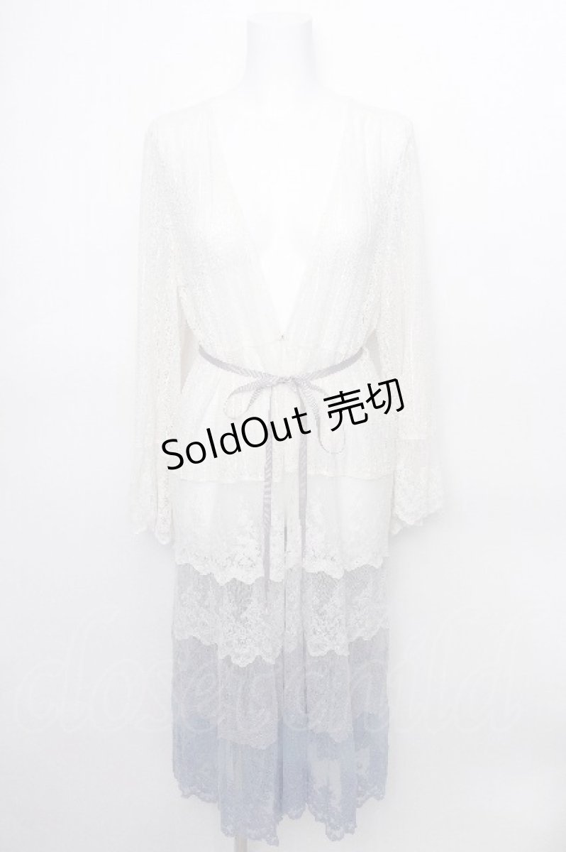 画像1: axes femme / グラデーションレースガウン  ブルーｘオフ S-26-05-19-043-AX-TO-AS-ZS (1)
