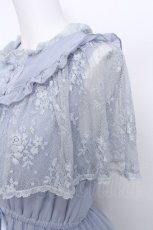 画像4: axes femme / ヴィンテージ風ドレス  サックス S-26-05-19-044-AX-OP-HR-ZS (4)