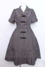 画像1: axes femme / ナポレオンモチーフワンピース  グレー S-26-05-19-047-AX-OP-AS-ZS (1)