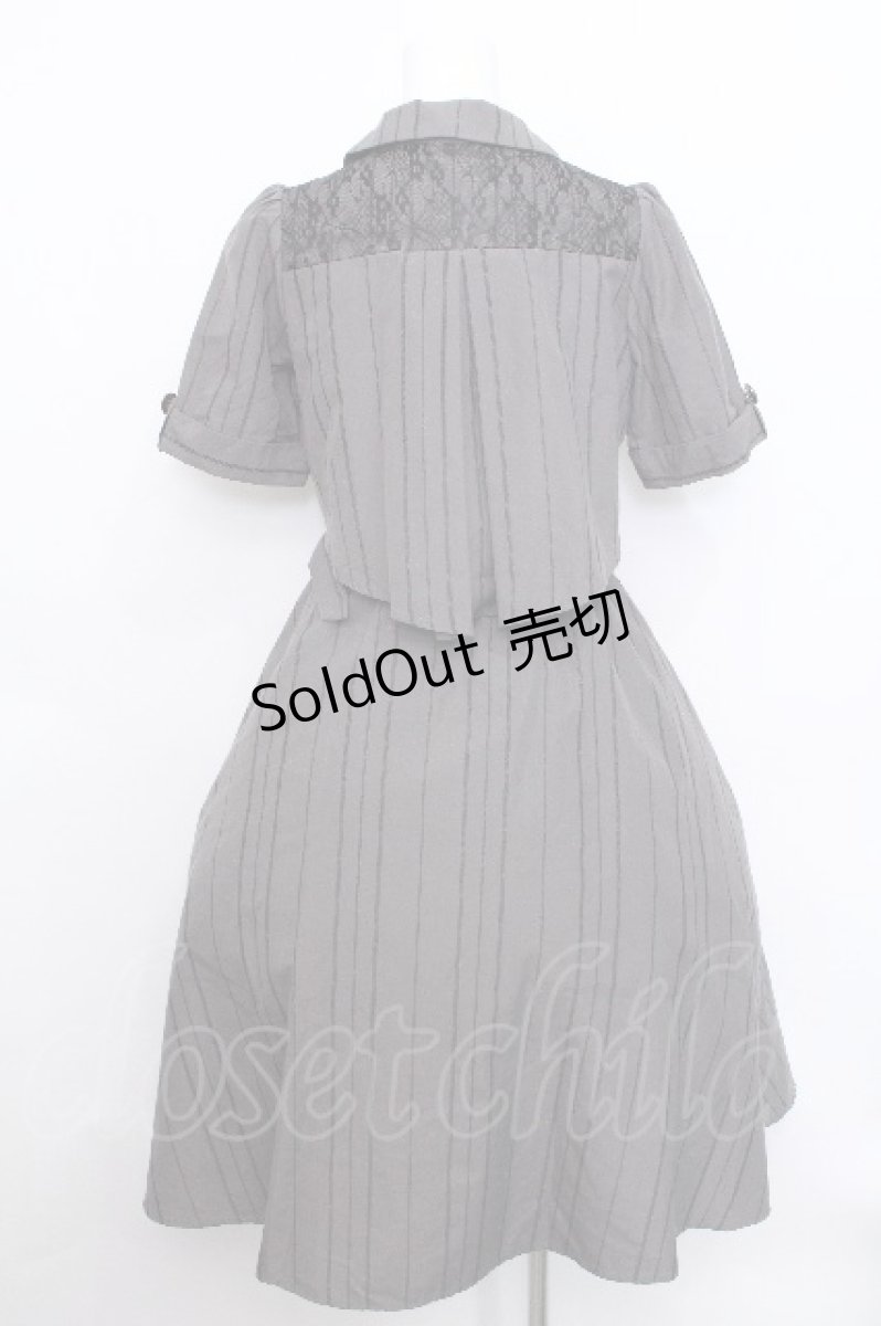 画像2: axes femme / ナポレオンモチーフワンピース  グレー S-26-05-19-047-AX-OP-AS-ZS (2)