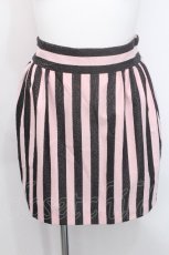 画像1: MILK / Lady Stripe ミニスカート  ピンクｘ黒 S-26-05-19-049-ML-SK-HR-ZS (1)