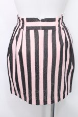 画像2: MILK / Lady Stripe ミニスカート  ピンクｘ黒 S-26-05-19-049-ML-SK-HR-ZS (2)