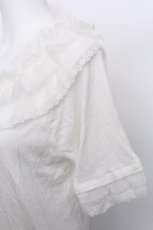 画像4: axes femme / ドット×チュールフリルプルオーバー  白 S-26-05-19-007-AX-TO-HR-ZS (4)