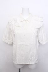 画像1: axes femme / フリルブラウス  白 S-26-05-19-011-AX-BL-HR-ZS (1)