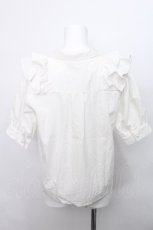 画像2: axes femme / フリルブラウス  白 S-26-05-19-011-AX-BL-HR-ZS (2)