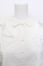 画像3: axes femme / フリルブラウス  白 S-26-05-19-011-AX-BL-HR-ZS (3)