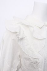 画像4: axes femme / フリルブラウス  白 S-26-05-19-011-AX-BL-HR-ZS (4)