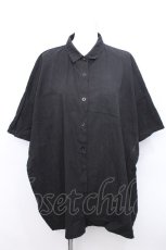 画像1: KRY CLOTHING / バック刺繍半袖シャツ  黒 S-26-05-19-023-PU-BL-HR-ZS (1)