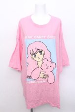 画像1: Candy Stripper / DEAR CANDY GIRLS BIGBIG Tシャツ 2 ピンク S-26-05-19-024-PU-TO-HR-ZS (1)