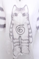 画像3: PUNK / 猫プリントZIPデザインシャツ  白 S-26-05-19-026-PU-BL-HR-ZS (3)