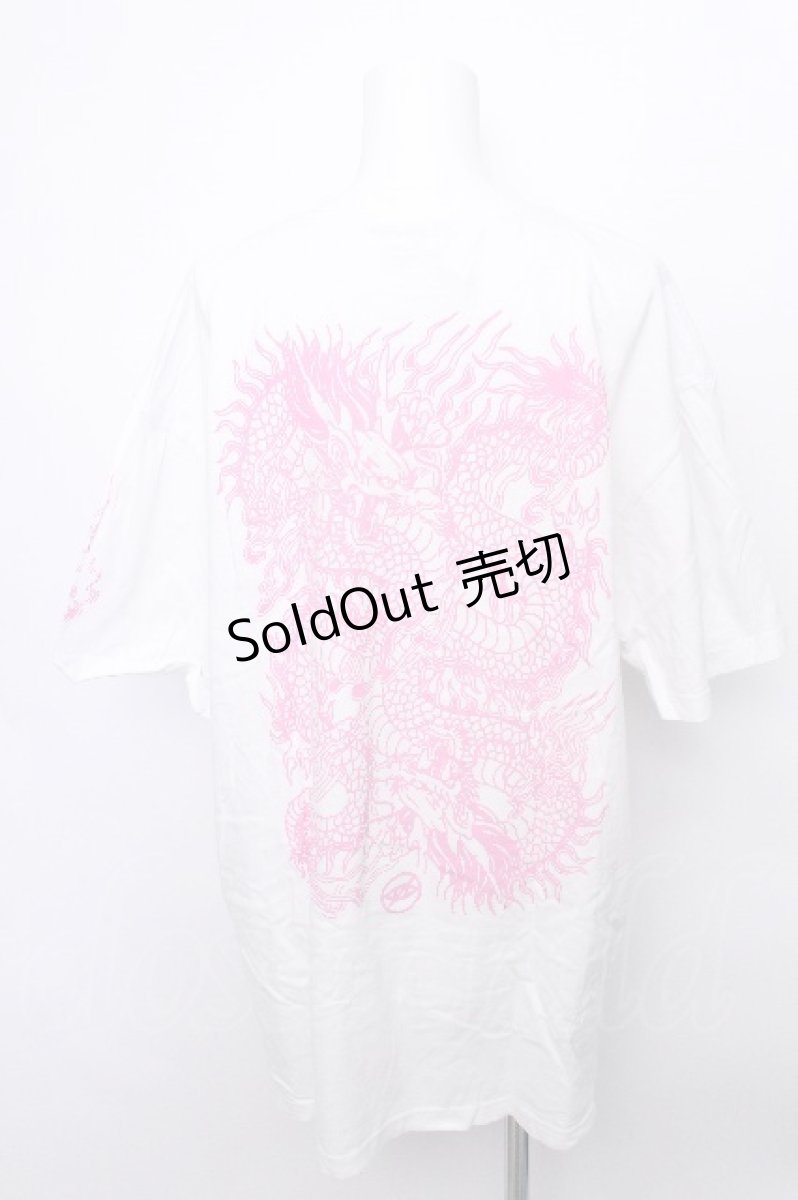 画像2: KRY CLOTHING / 「TAKO」BIGTシャツ  白ｘピンク S-26-05-19-027-PU-TS-HR-ZS (2)