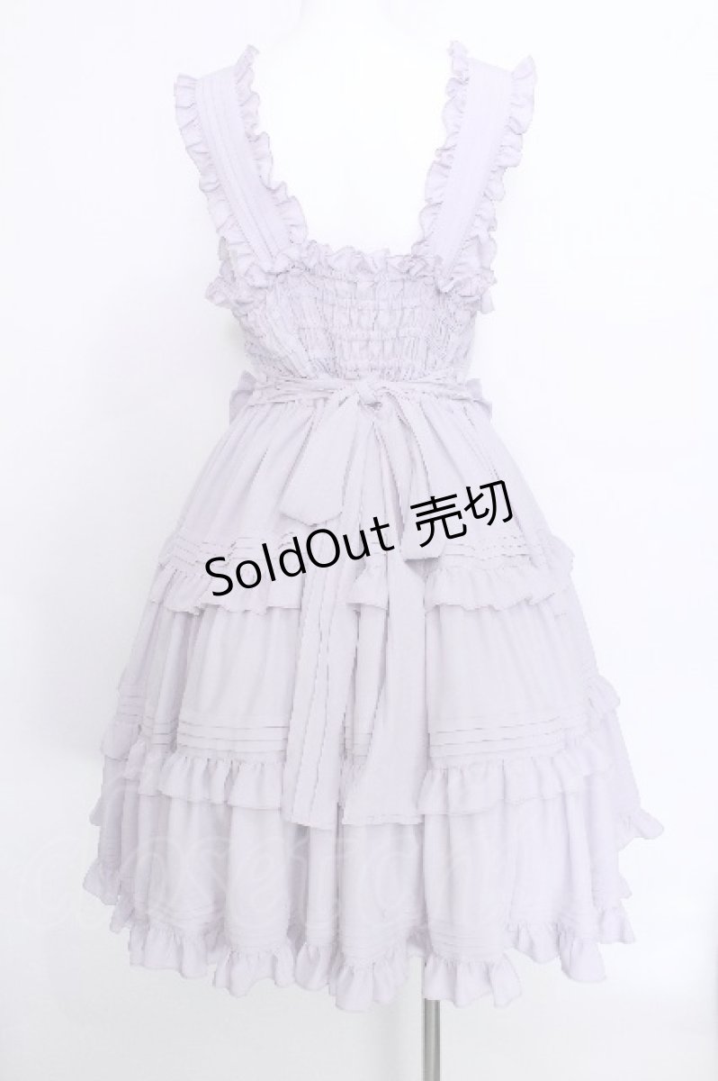 画像2: metamorphose / ピンタックティアードジャンパースカート 1 ラベンダー S-26-05-20-035-ME-OP-HR-ZS (2)
