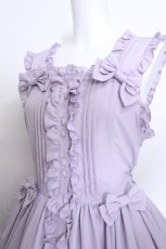 画像3: metamorphose / ピンタックティアードジャンパースカート 1 ラベンダー S-26-05-20-035-ME-OP-HR-ZS (3)