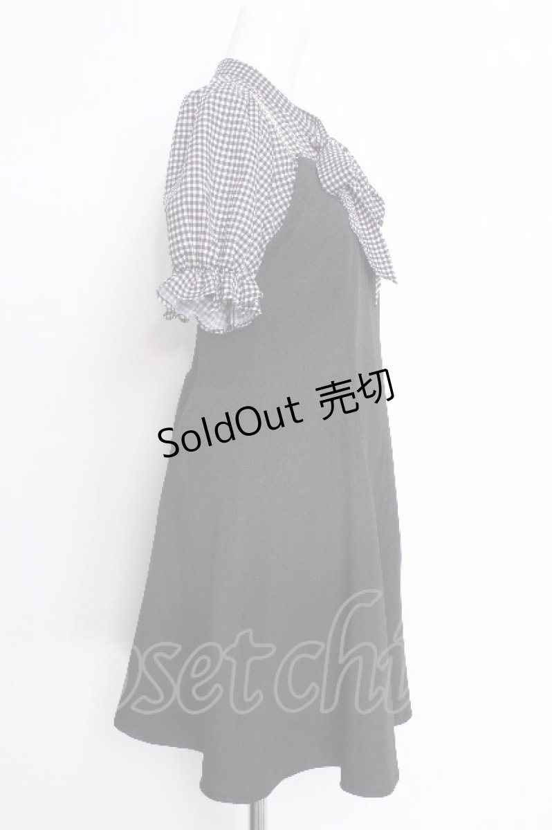 画像2: evelyn / ビジューストラップワンピース  黒 S-26-05-20-040-LO-OP-HR-ZS (2)