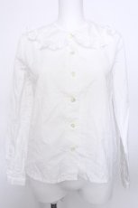 画像1: MILK / フリル襟ブラウス  白 S-26-05-20-005-ML-BL-AS-ZS (1)