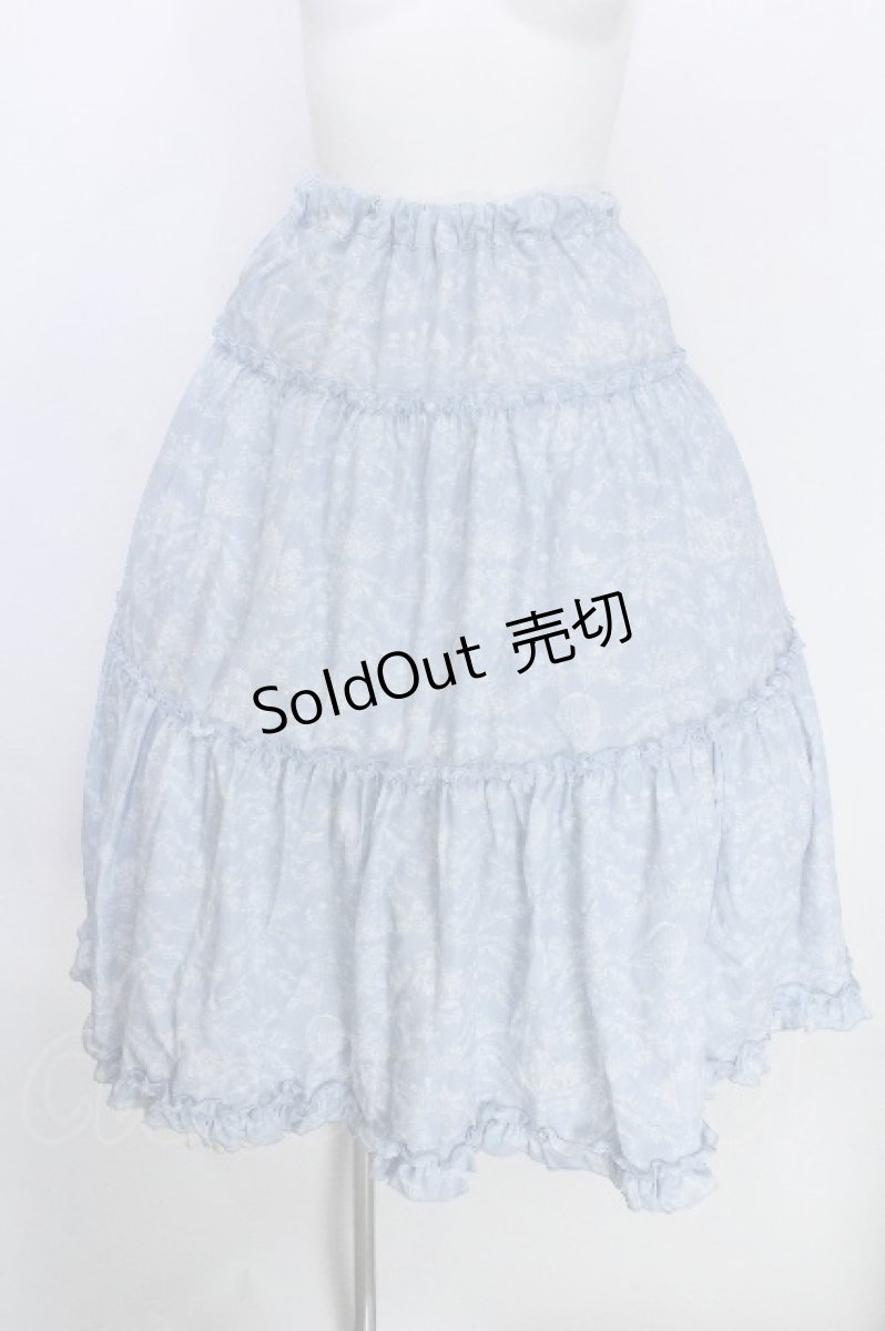 画像1: m petit by misako / NINA'Sギャザースカート S サックス S-26-05-20-052-LO-SK-AS-ZS (1)