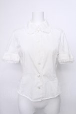 画像1: MILK / レース半袖ブラウス  白 S-26-05-20-007-ML-BL-HR-ZS (1)