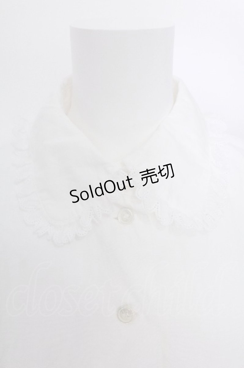画像3: MILK / レース半袖ブラウス  白 S-26-05-20-007-ML-BL-HR-ZS (3)