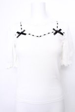 画像1: Ank Rouge / チュール切り替えテレコTシャツ  白 S-26-05-20-011-CA-TO-HR-ZS (1)