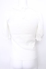 画像2: Ank Rouge / チュール切り替えテレコTシャツ  白 S-26-05-20-011-CA-TO-HR-ZS (2)