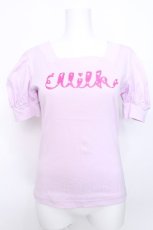 画像1: MILK / Ribbon MILK Tee  ラベンダー S-26-05-20-014-ML-TS-HR-ZS (1)