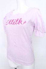 画像3: MILK / Ribbon MILK Tee  ラベンダー S-26-05-20-014-ML-TS-HR-ZS (3)