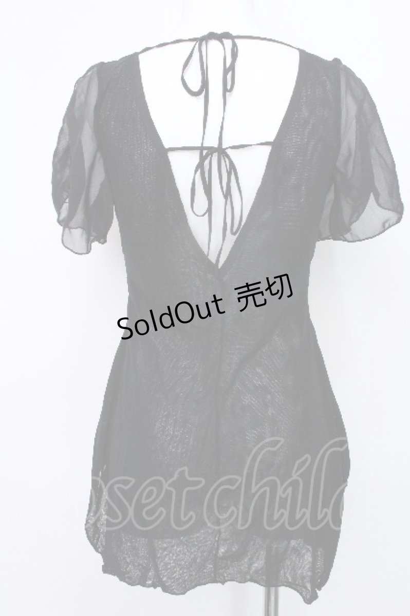 画像2: Ozz On / ビーズ刺繍チュニック  黒 S-26-05-20-019-OO-TO-AS-ZS (2)