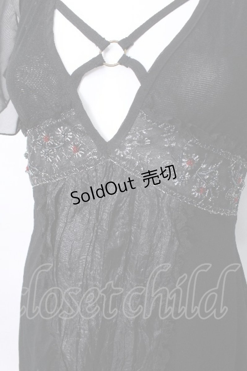 画像3: Ozz On / ビーズ刺繍チュニック  黒 S-26-05-20-019-OO-TO-AS-ZS (3)