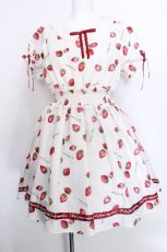 画像1: Ank Rouge / FancyStrawberryシャーリングワンピース  白 S-26-05-20-030-CA-OP-HR-ZS (1)