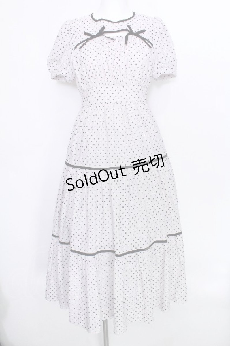 画像1: evelyn / リボンティアードワンピース  ピンクｘ黒 S-26-05-20-032-LO-OP-HR-ZS (1)