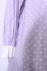 画像6: Nile Perch / ドット柄スクエアカラーカットワンピース  ラベンダー S-26-05-22-021-LO-OP-HR-ZS (6)