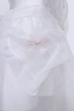 画像4: Nile Perch / オーガンジーフリルエプロンドレス  白 S-26-05-22-022-LO-OP-HR-ZS (4)