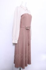 画像2: axes femme / ドッキングニットワンピース F 茶 S-26-05-22-023-AX-OP-SZ-ZS (2)