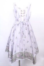 画像1: axes femme / Mulhouse Collection フラワーパネル柄イレヘムワンピース  ラベンダー S-26-05-22-029-AX-OP-HR-ZS (1)