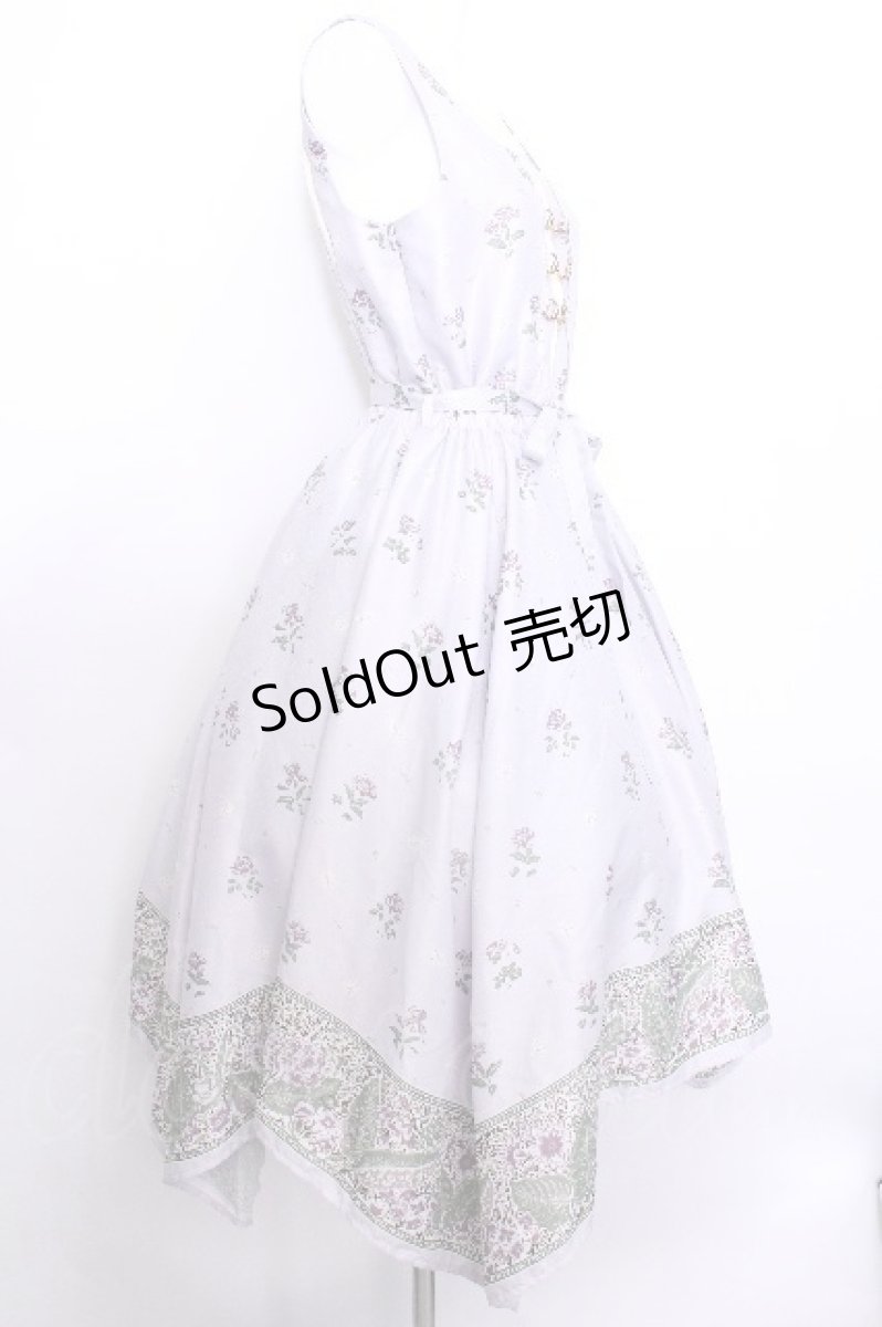 画像3: axes femme / Mulhouse Collection フラワーパネル柄イレヘムワンピース  ラベンダー S-26-05-22-029-AX-OP-HR-ZS (3)