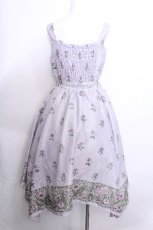 画像4: axes femme / Mulhouse Collection フラワーパネル柄イレヘムワンピース  ラベンダー S-26-05-22-029-AX-OP-HR-ZS (4)