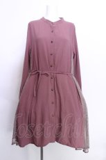 画像1: axes femme / サイドレース切替ワンピース  ピンク S-26-05-22-032-AX-BL-HR-ZS (1)