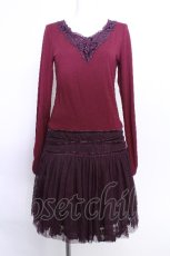 画像1: axes femme / 切替ワンピース  ワイン S-26-05-22-035-AX-TO-AS-ZS (1)