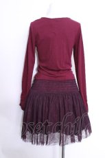 画像3: axes femme / 切替ワンピース  ワイン S-26-05-22-035-AX-TO-AS-ZS (3)