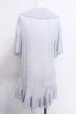 画像3: axes femme NOSTALGIE / 透かしラッフルカーディガン  サックス S-26-05-22-040-AX-OP-AS-ZS (3)