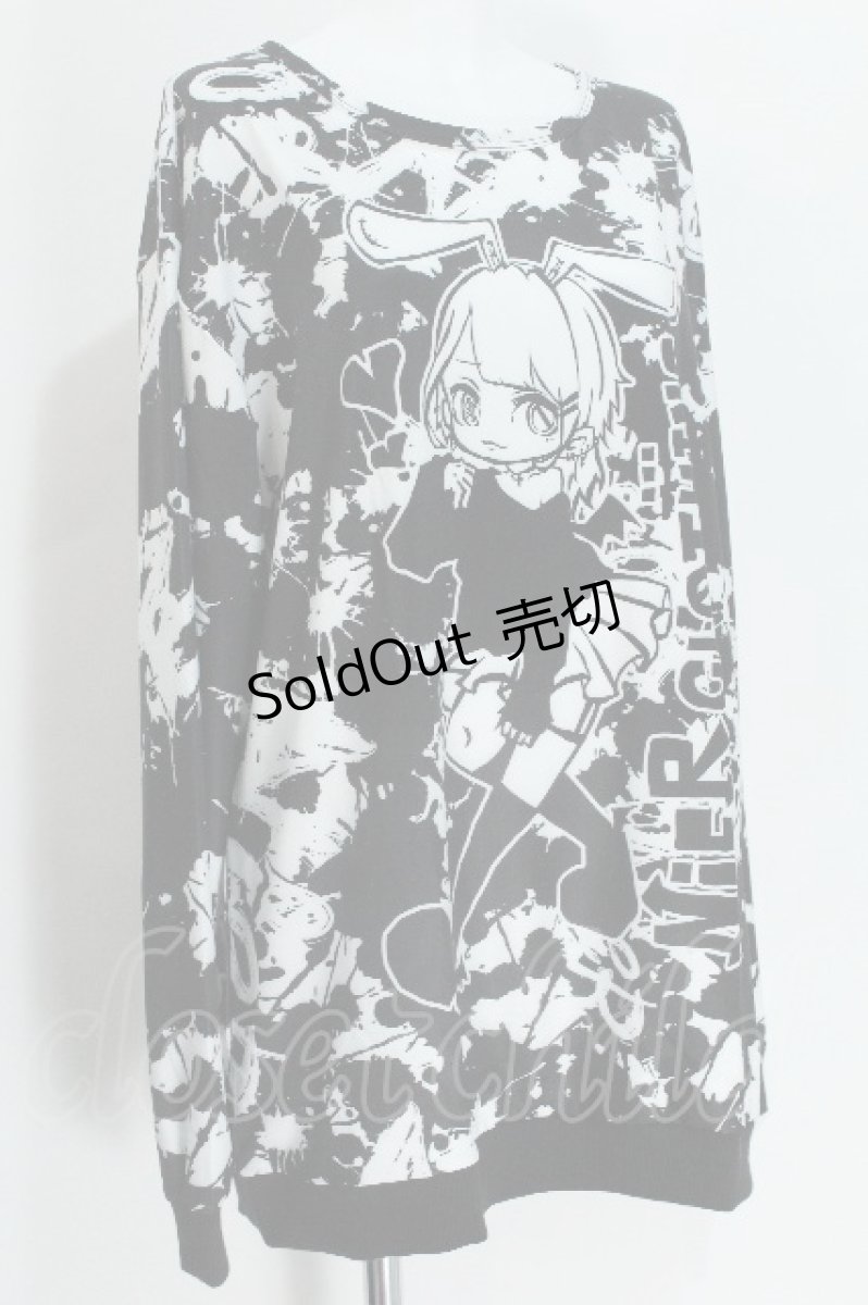 画像3: NieR Clothing / UNISEX PULLOVER プルオーバー 【BUNNY GIRL】  黒 S-26-05-24-019-PU-TO-TE-ZS (3)