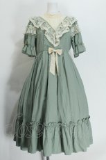画像2: axes femme kawaii / ヴィンテージドールワンピース  グリーン S-26-05-24-034-AX-OP-AS-ZS (2)