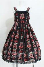 画像1: Angelic Pretty / Strawberry Dollジャンパースカート  黒 S-26-05-24-039-AP-OP-AS-ZS (1)