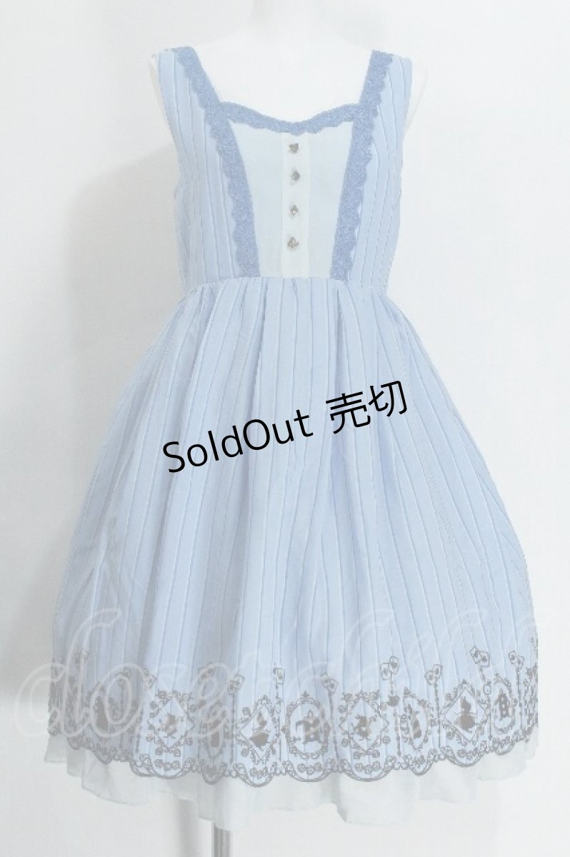 画像1: axes femme POETIQUE /  Disney/ふしぎの国のアリス/ワンピース  サックス S-26-05-24-042-AX-OP-AS-ZS (1)