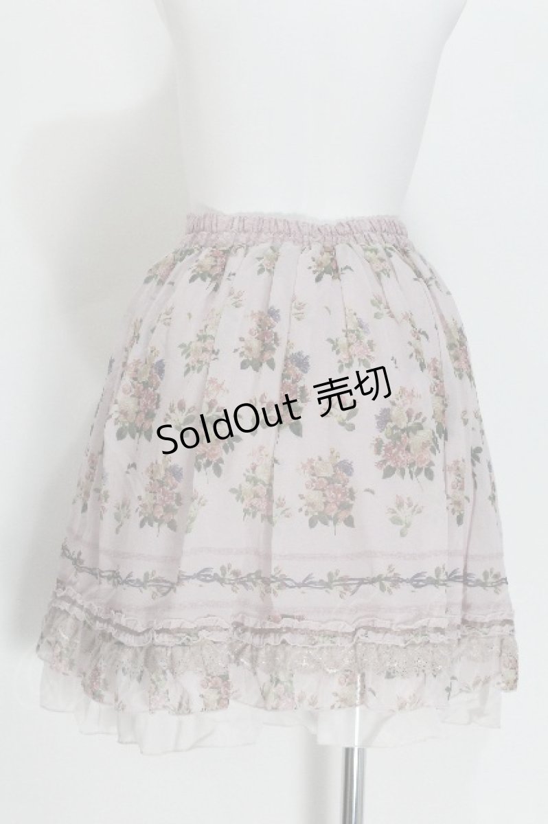 画像2: axes femme / 転写風ローズブーケスカート  ピンク S-26-05-24-048-AX-SK-AS-ZS (2)