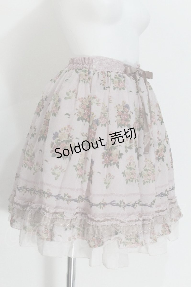 画像3: axes femme / 転写風ローズブーケスカート  ピンク S-26-05-24-048-AX-SK-AS-ZS (3)
